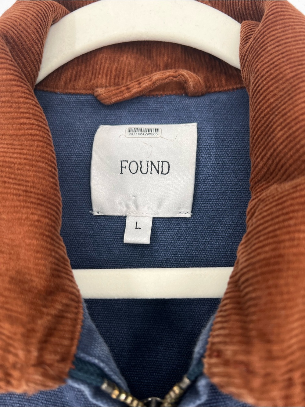 Found Lariat Blue Embroidered Horse Western Bohemian Utility Barn Jacket L - Picture 12 of 16